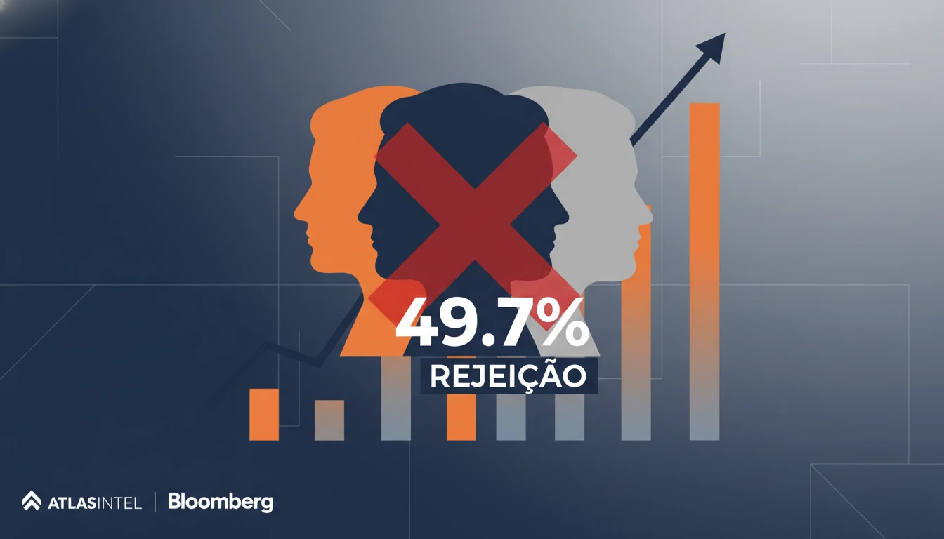 Atlasintel aponta rejeição alta para lula e lideranças políticas, incluindo flávio bolsonaro e michelle
