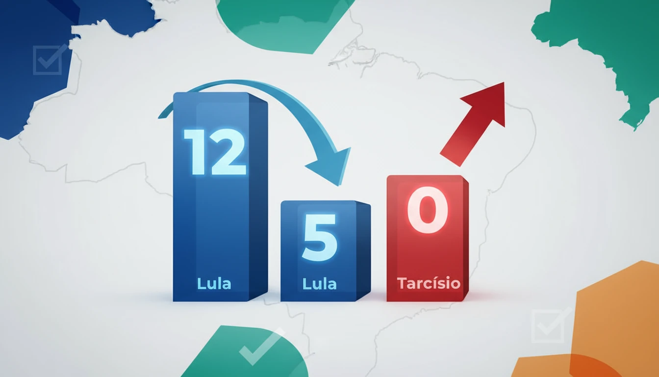 Avanço de lula sobre tarcísio cai de 12 para 5 pontos em um mês, aponta pesquisa