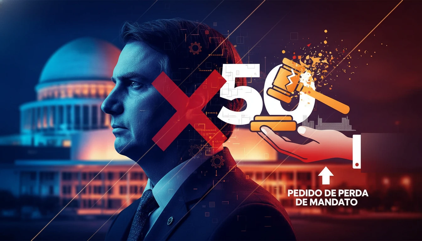 Eduardo bolsonaro atinge 50 faltas e pt solicita perda de seu mandato na câmara