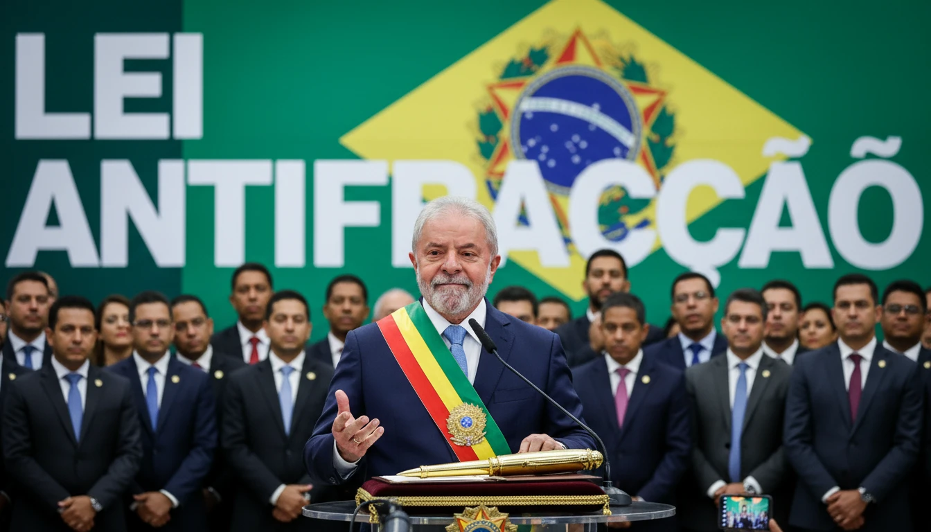 Lula comete gafe ao sancionar nova lei e diz que Brasil será respeitado no crime organizado
