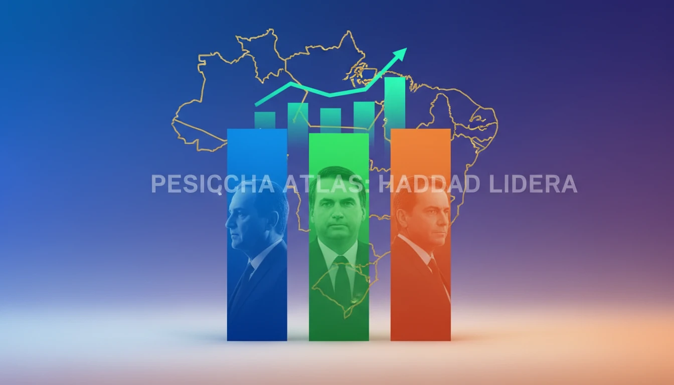 Pesquisa atlas aponta haddad na frente de flávio bolsonaro e tarcísio em simulações de primeiro turno