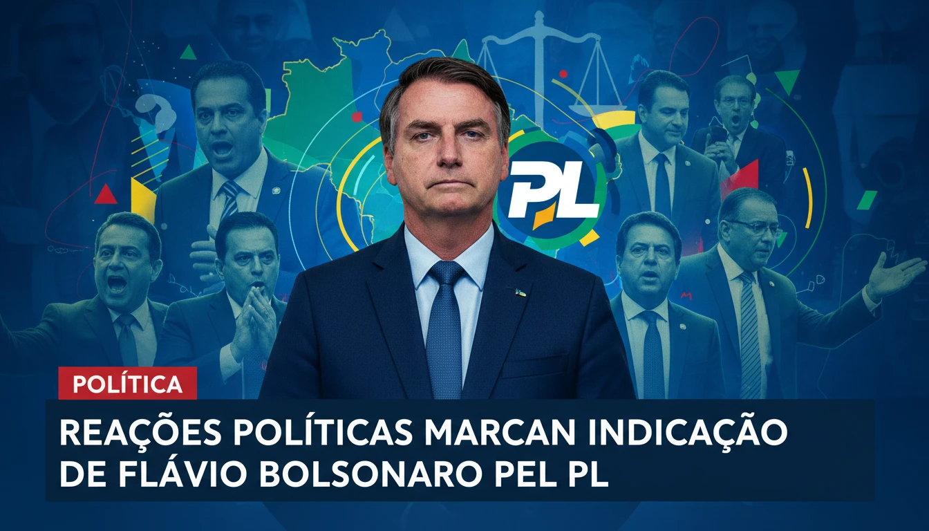 Reações políticas marcam a indicação de flávio bolsonaro pelo pl à disputa presidencial